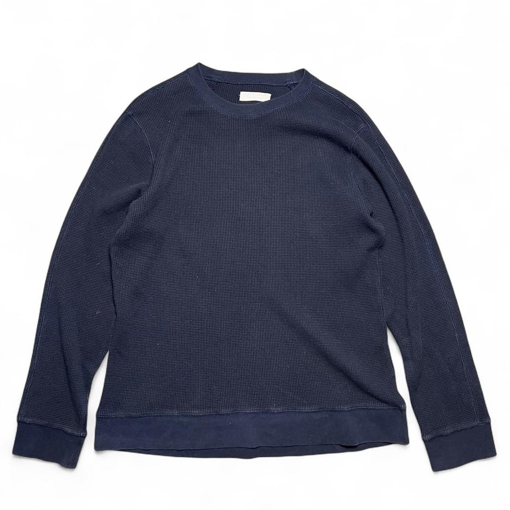 Everlane Navy Blue Waffle Crew Neck Long sleeve!